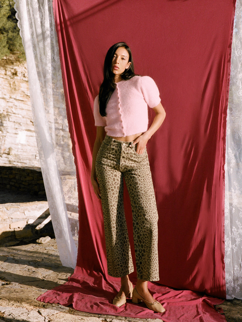 CONCORDE Savannah leopard print flared jeans, additional view by Rouje
