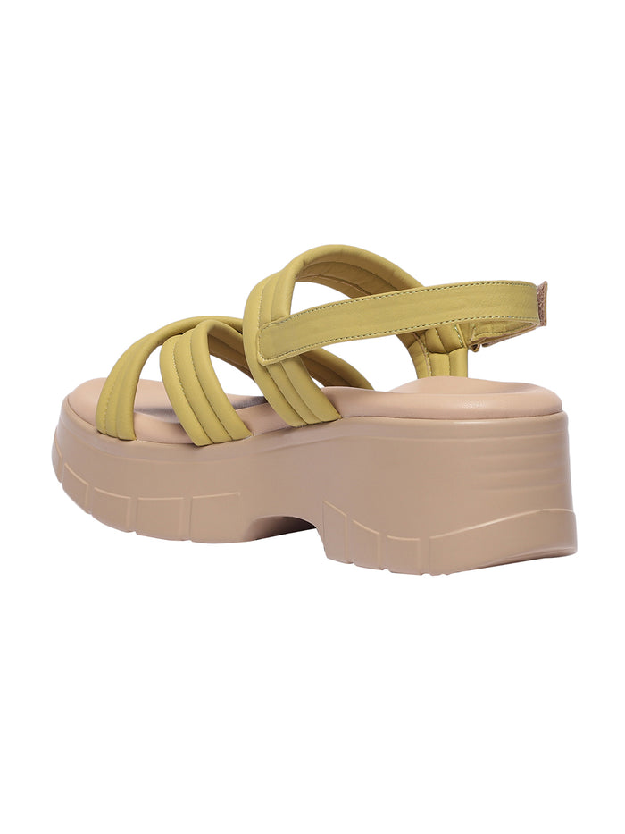 Jolie Yellow Flatform Heels