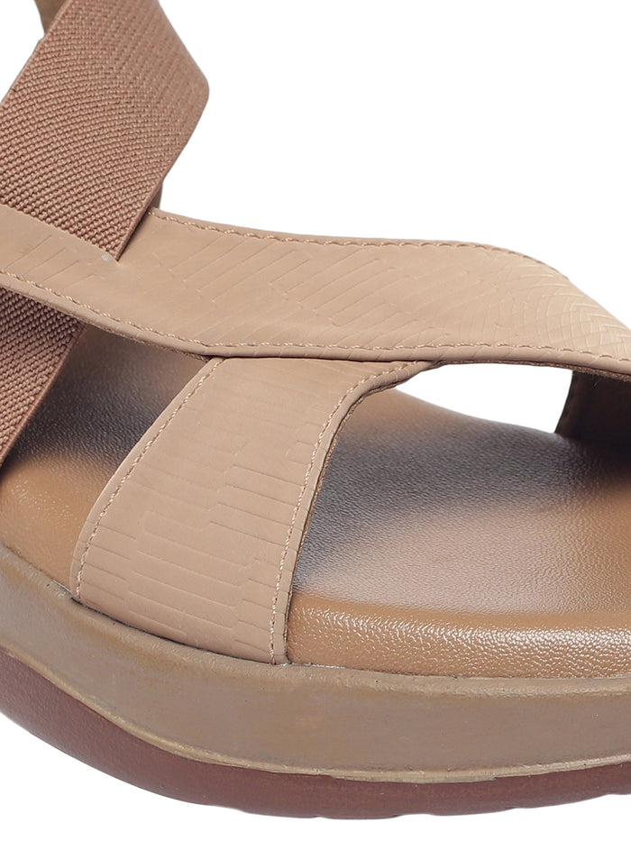 Juvia Beige Wedge Heels
