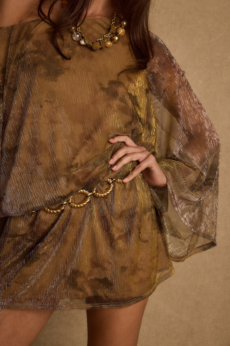 Kahlo Floral Micro Mini Dress paired with complementary accessories for a polished look.