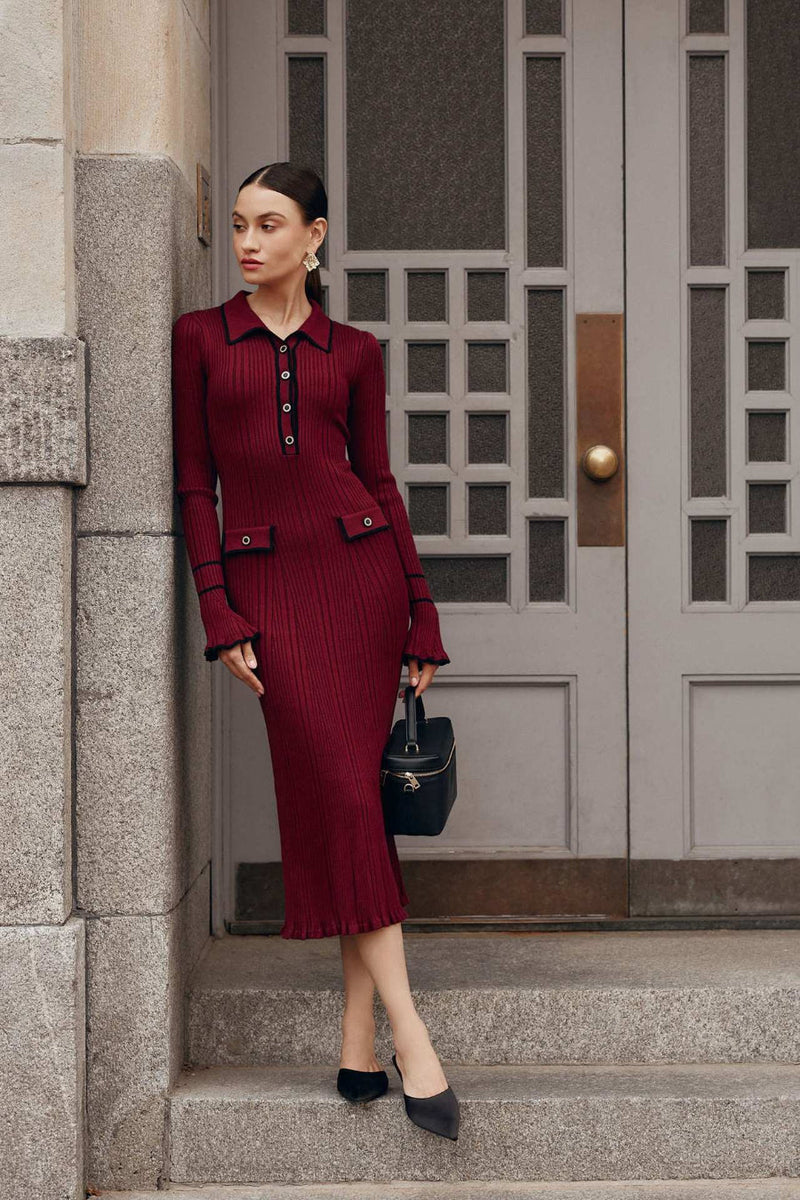Knit Bodycon Elegant Maxi Dress