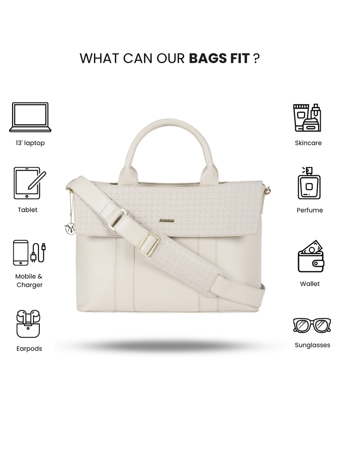 Kyoto Cream Laptop Bag