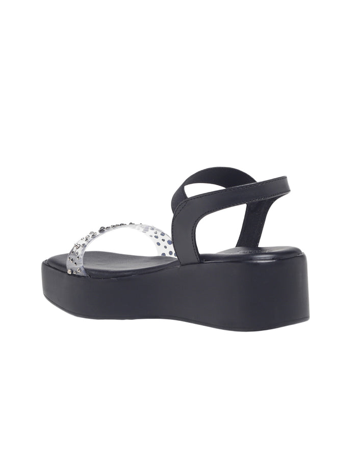 Lamia Black Flatform Heels