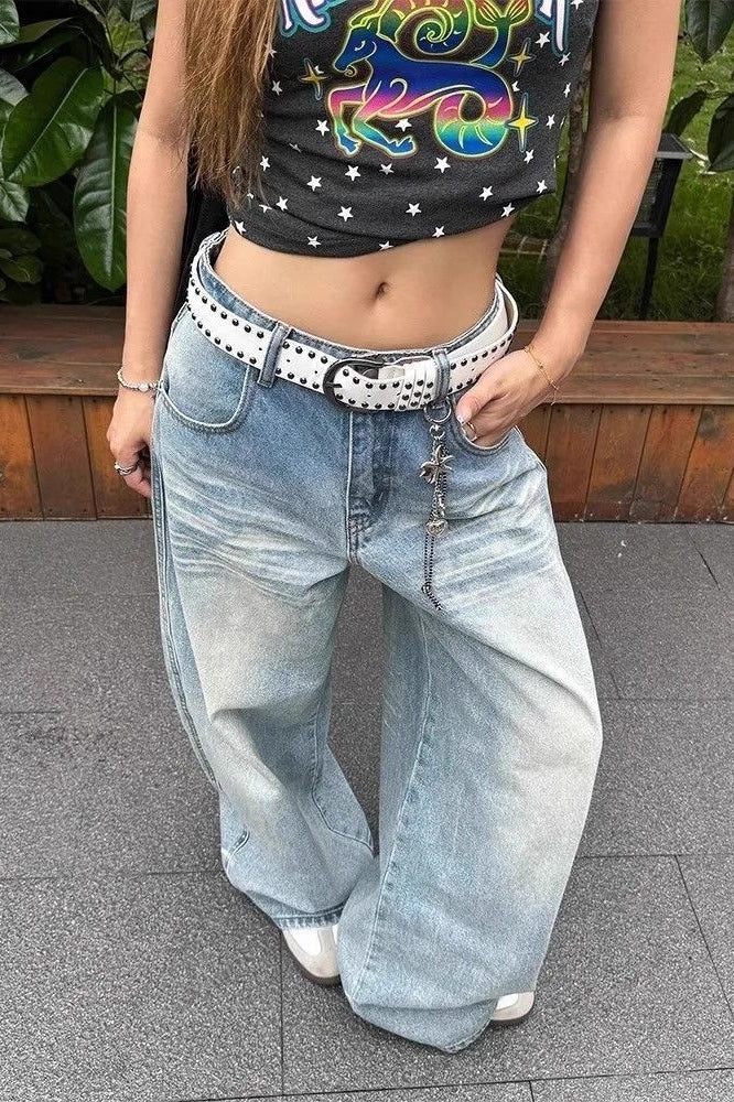 Light Vintage Chic Stitched Pocket Jeans
