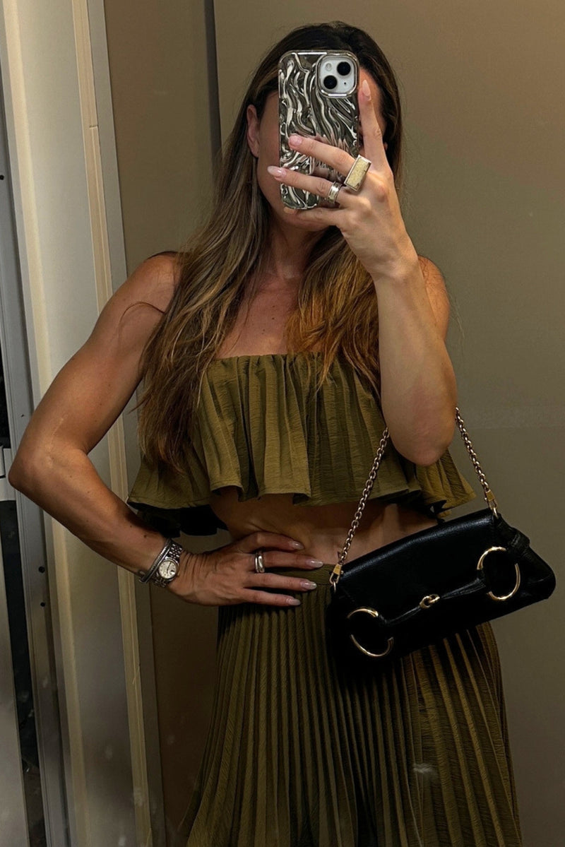 Lima Olive Crop Top