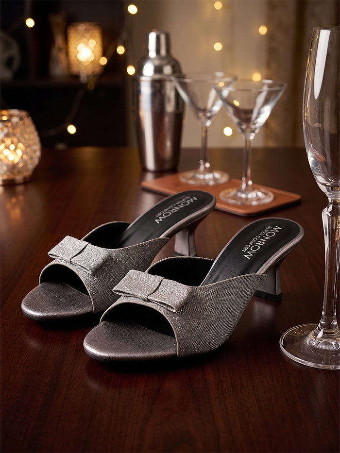 Liva Gunmetal Kitten Heels