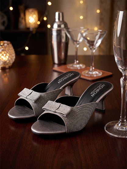 Liva Gunmetal Kitten Heels