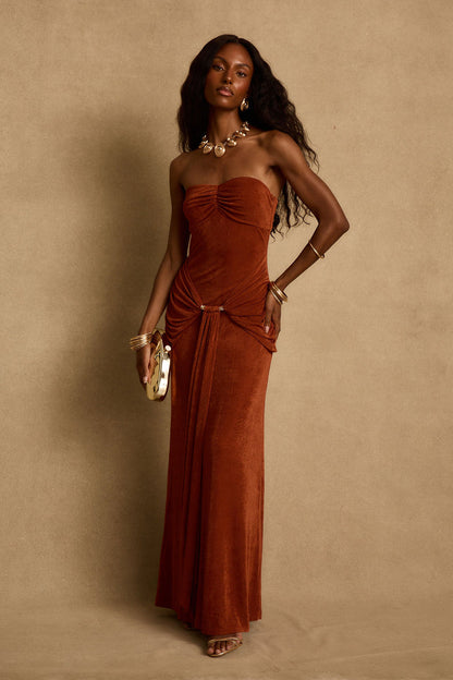 Madonna Rust Maxi Dress
