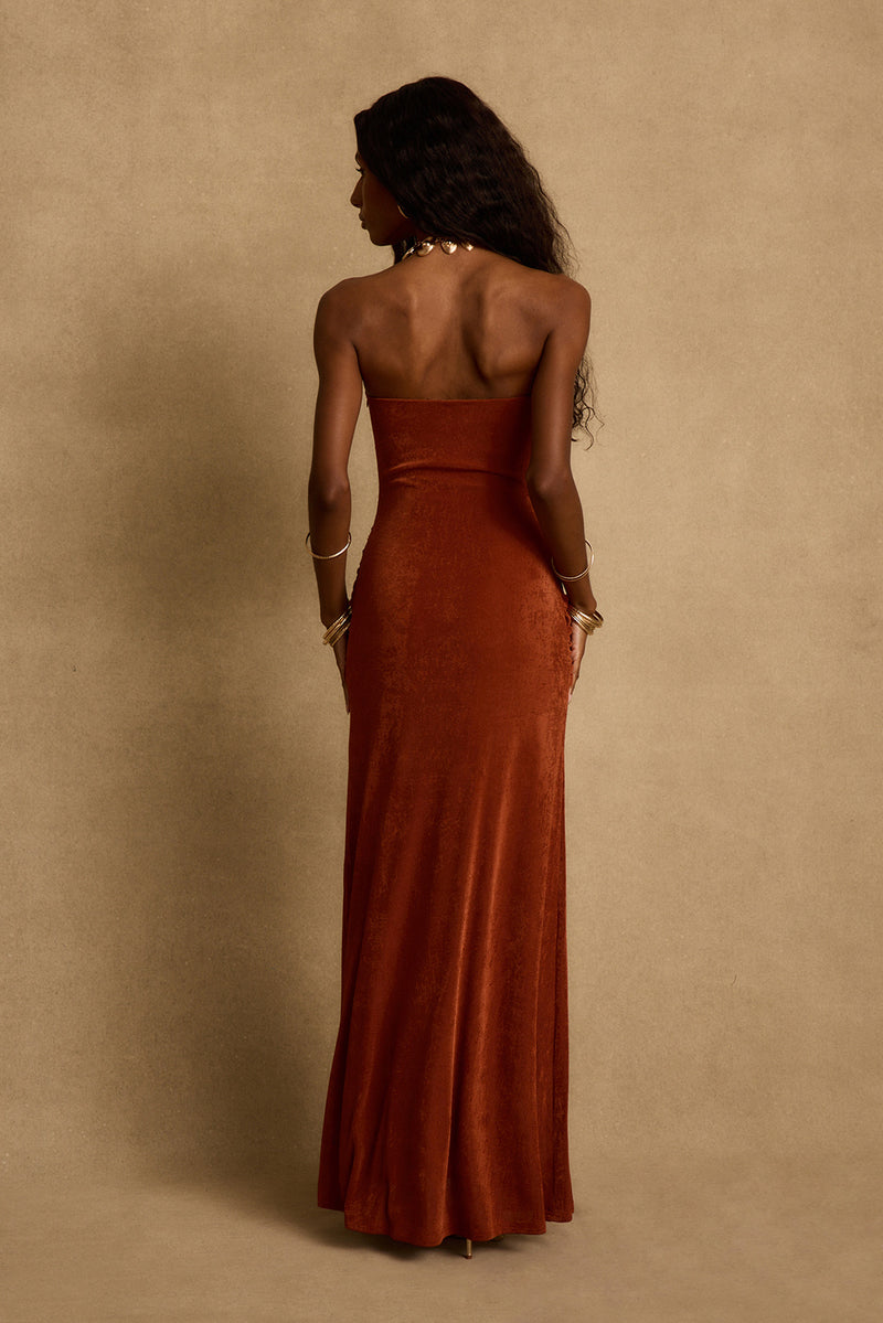 Madonna Rust Maxi Dress