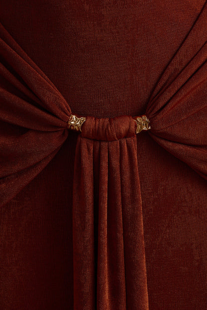 Madonna Rust Maxi Dress