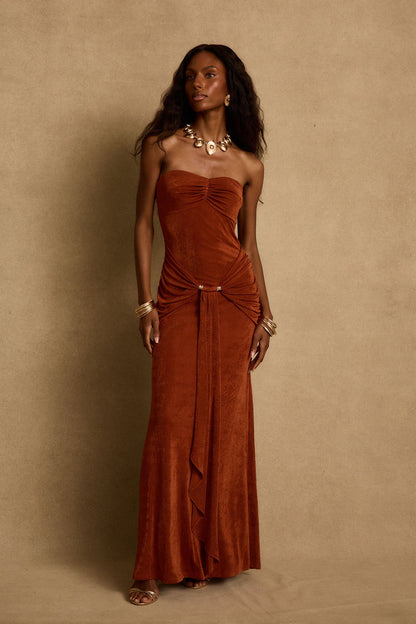 Madonna Rust Maxi Dress