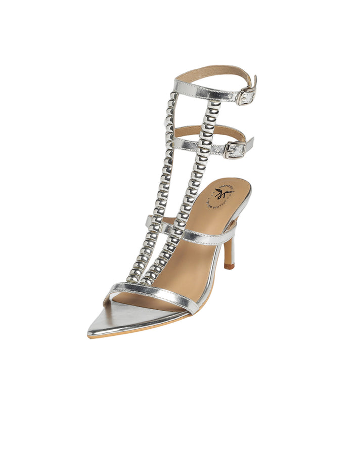 Maeve Silver Kitten Heels