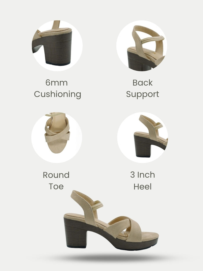 Maria Cream Block Heels