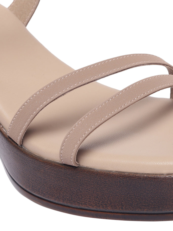Marley Beige Wedge Heels