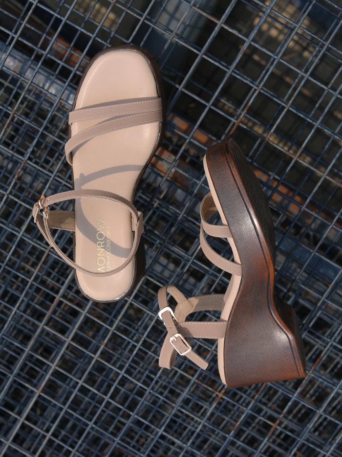 Marley Beige Wedge Heels