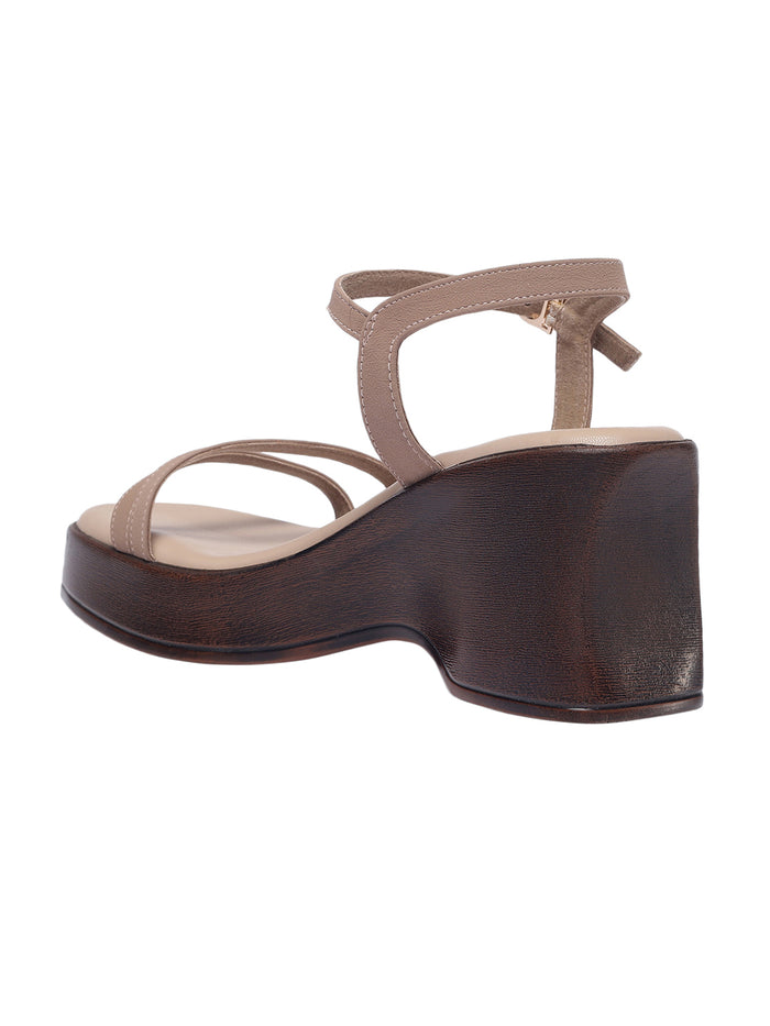Marley Beige Wedge Heels