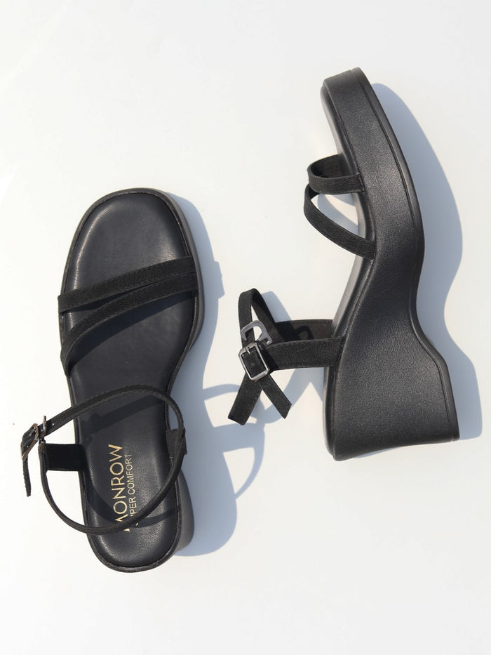 Marley Black Wedge Heels