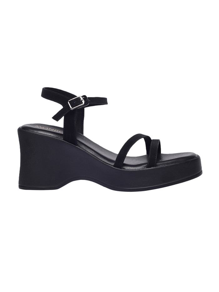 Marley Black Wedge Heels