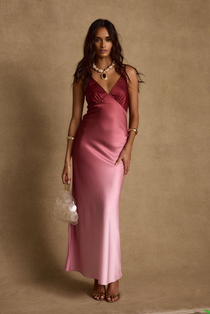 Maxi dress with elegant accents, a vacation maxi dress essential.