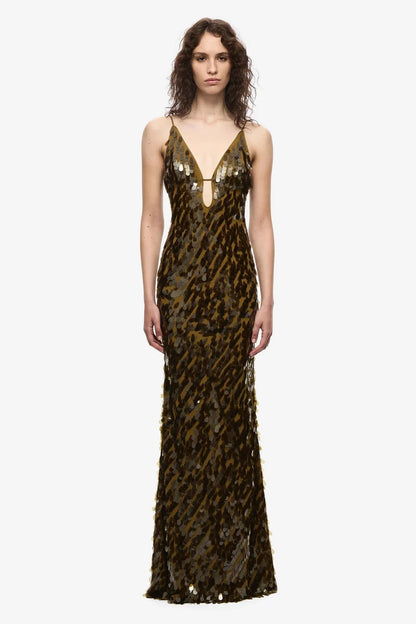 Misha Sapphire Sequin Maxi Dress - Plantation