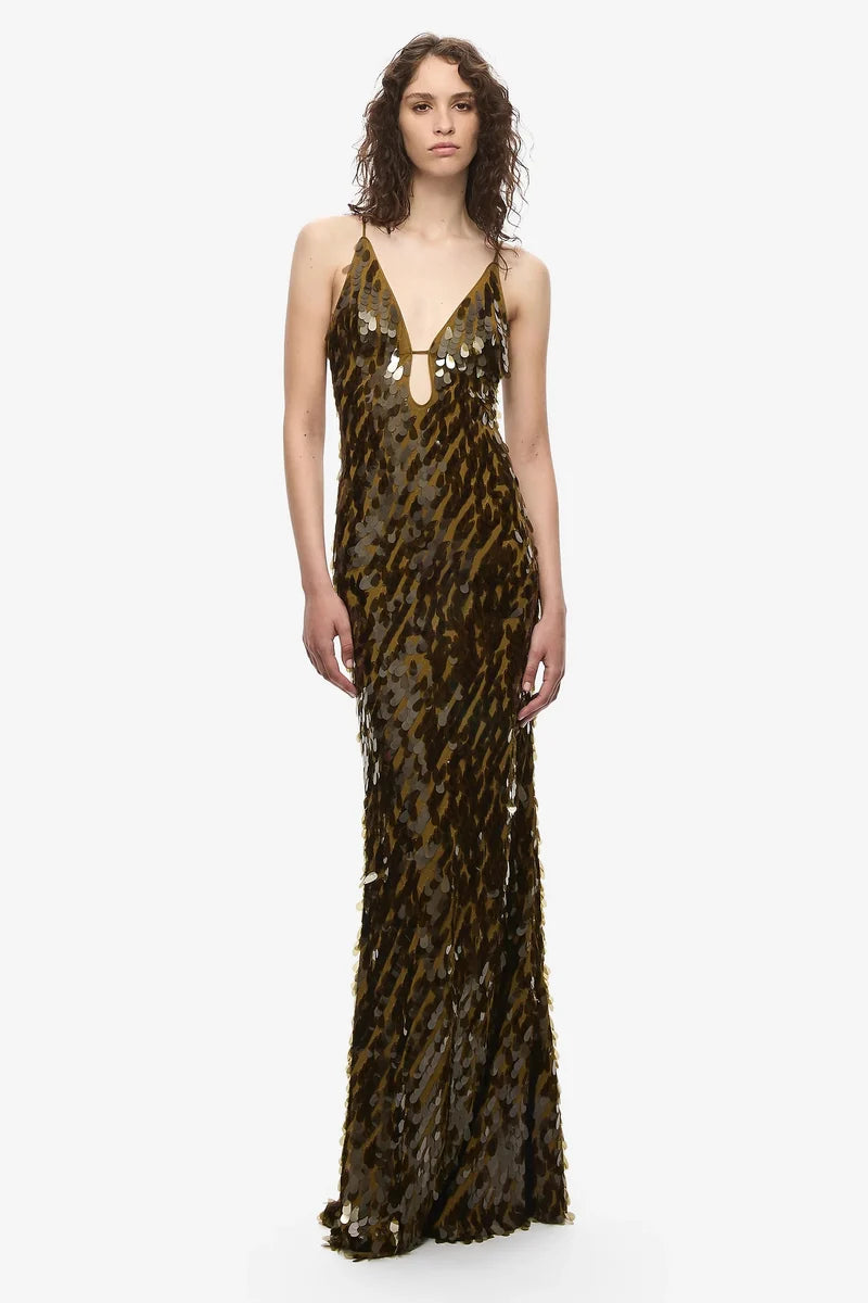 Misha Sapphire Sequin Maxi Dress - Plantation