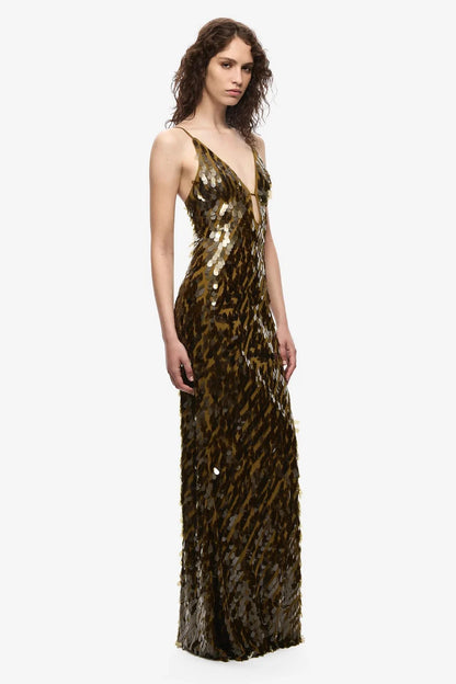 Misha Sapphire Sequin Maxi Dress - Plantation