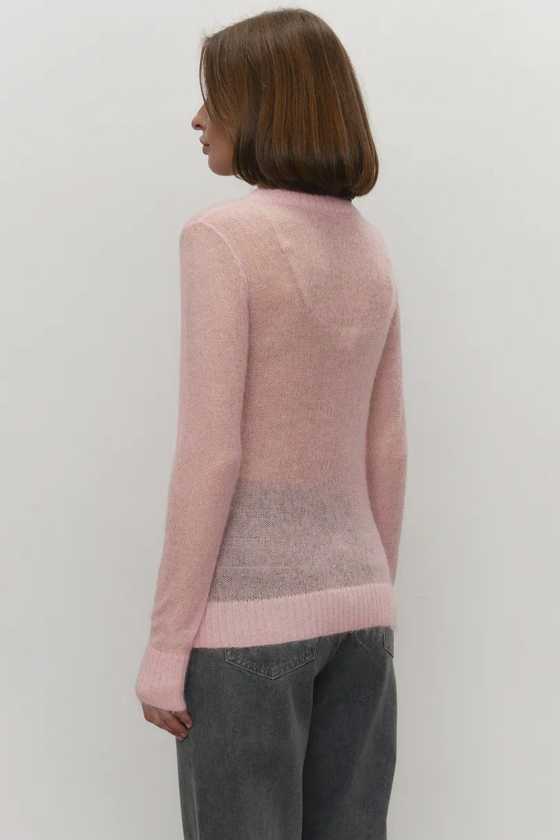 Mohair Round Neck Knit Top