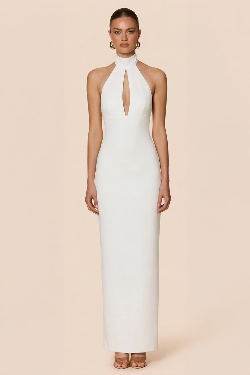 Nookie Martini Halter Gown - Ivory