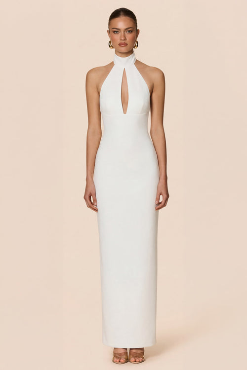 Nookie Martini Halter Gown - Ivory