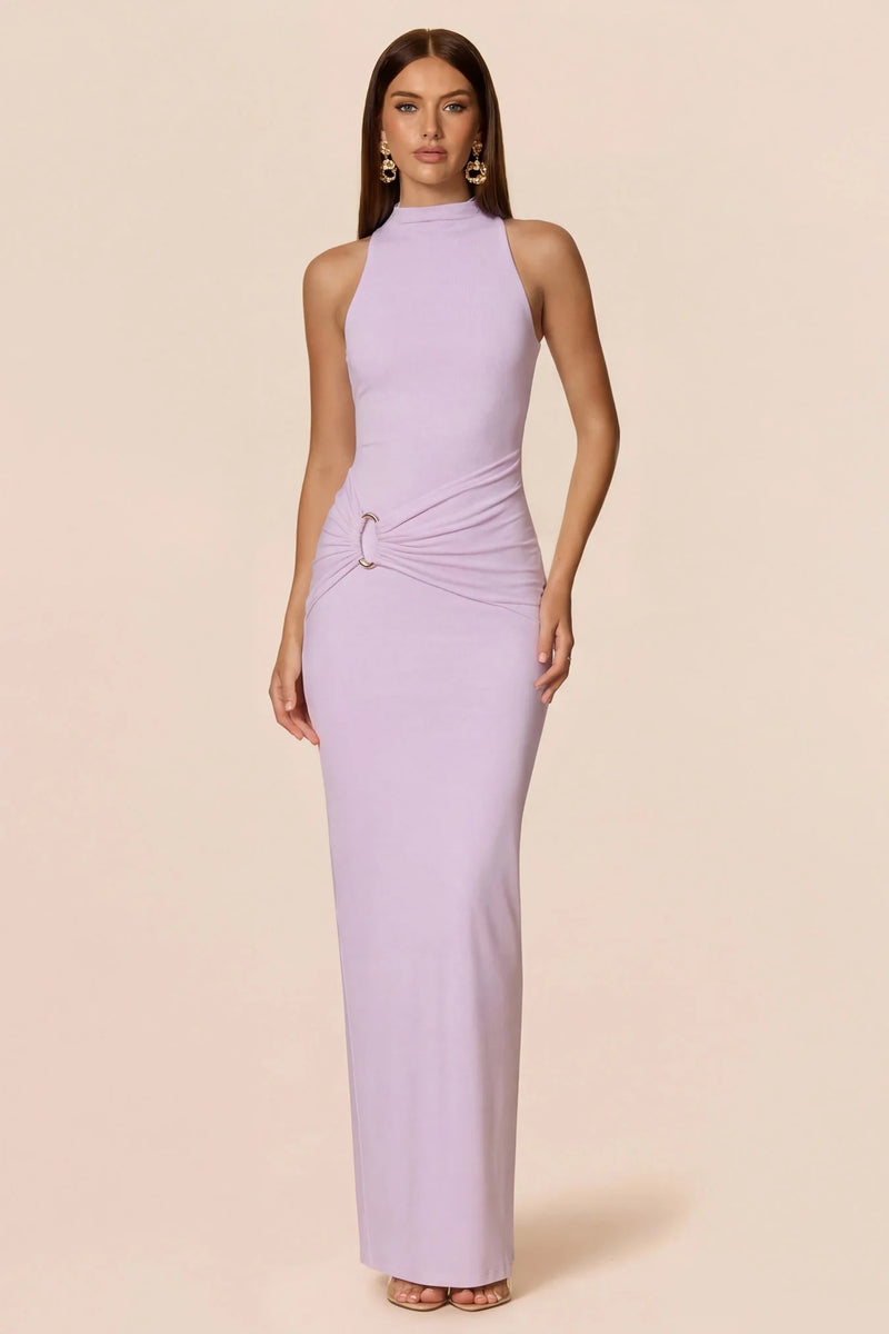 Nookie Petra High-Neck Maxi Dress - Lilac
