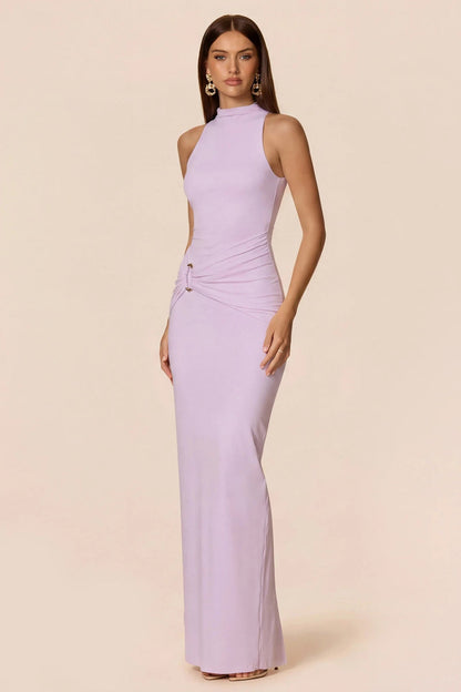 Nookie Petra High-Neck Maxi Dress - Lilac