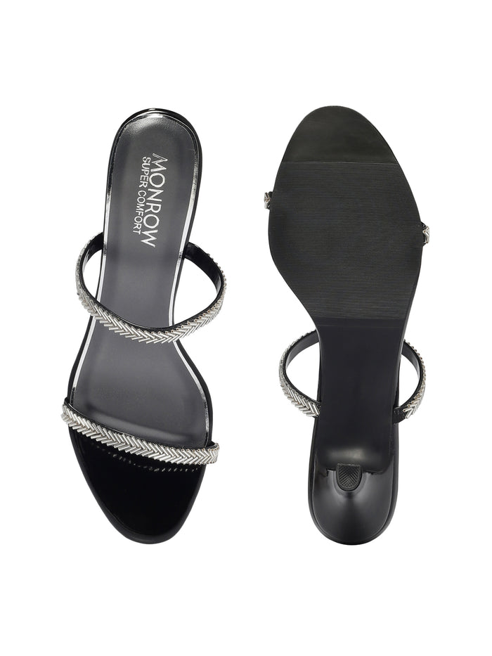 Nyla Silver Kitten Heels