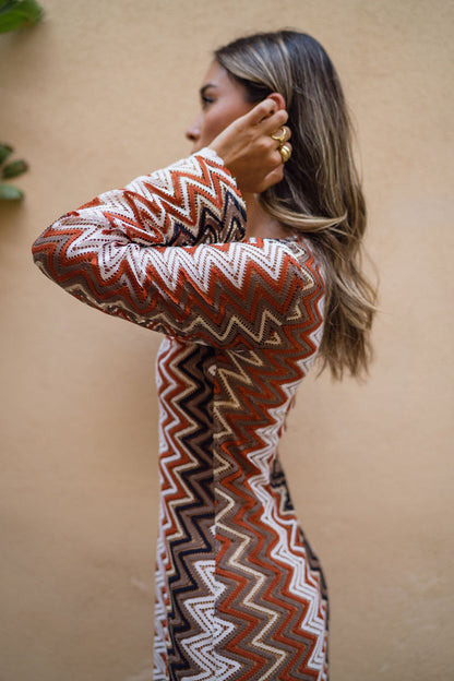 Palermo Crochet Plunge Maxi Dress