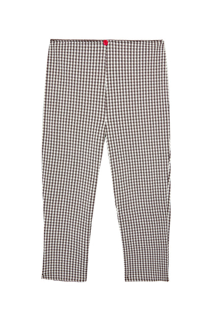 PABLITO black gingham capri pants, flat packshot by Rouje x Etam
