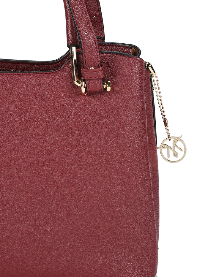Phoebe Maroon Satchel Bag