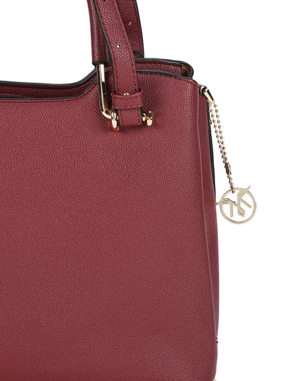 Phoebe Maroon Satchel Bag