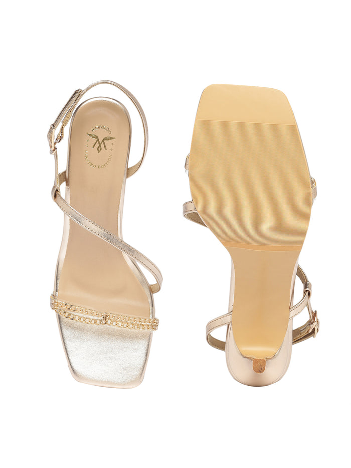 Piper Rose Gold Kitten Heels
