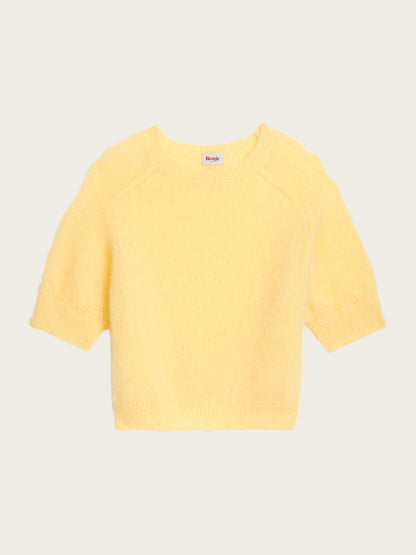 Olivia mohair sweater in yellow, flat packshot
