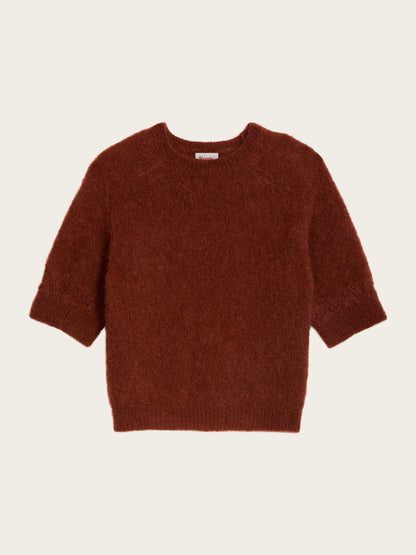 Olivia mohair sweater in carmin red, flat packshot
