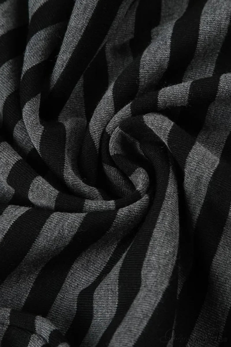 Retro Striped Bootcut Knit Pants