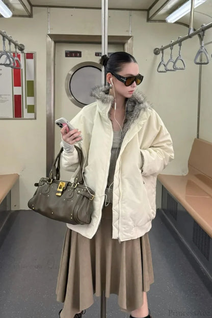 Reversible Patchwork Color Block Fleece Coat