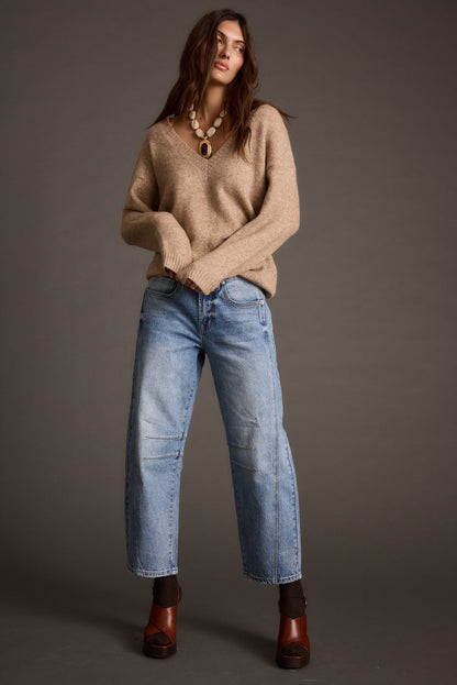 Robbyn Light Taupe Sweater paired with complementary accessories for a polished look.