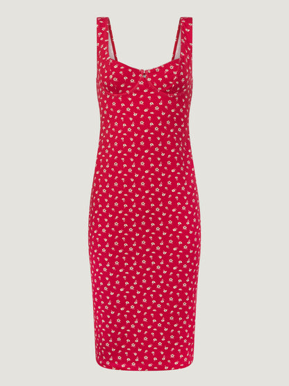 Rouje - Packshot of the red Arielle dress.