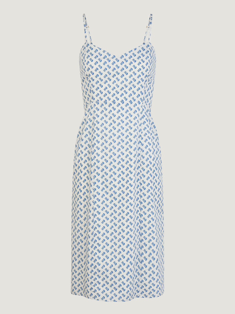 Rouje - Packshot of the blue Flora dress