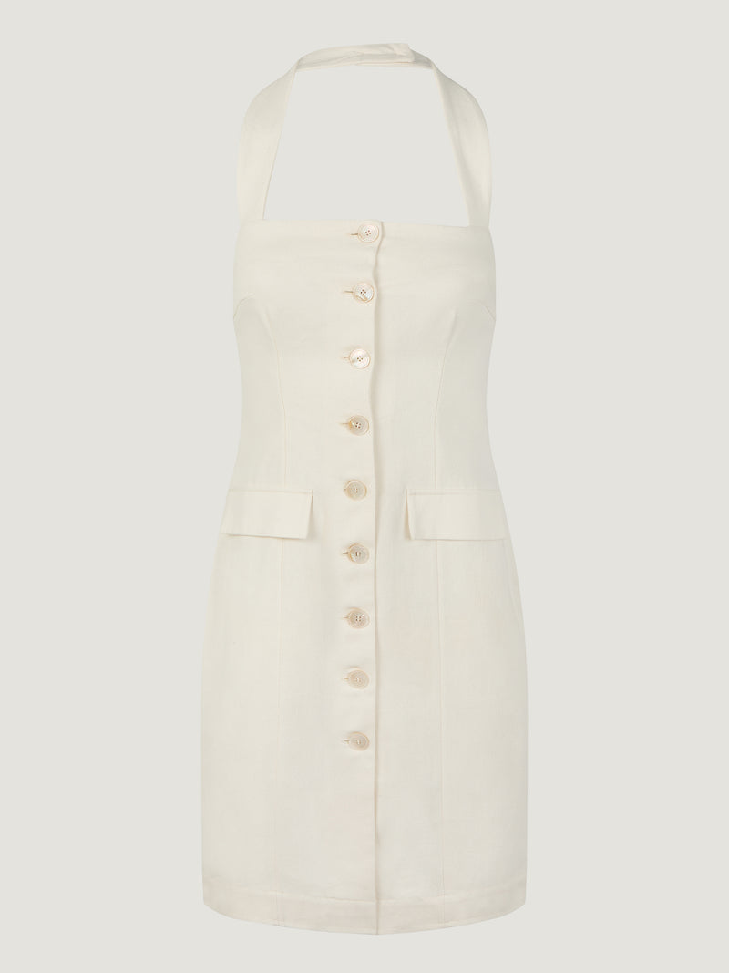 Rouje - Packshot of the white Griselda dress