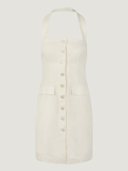 Rouje - Packshot of the white Griselda dress
