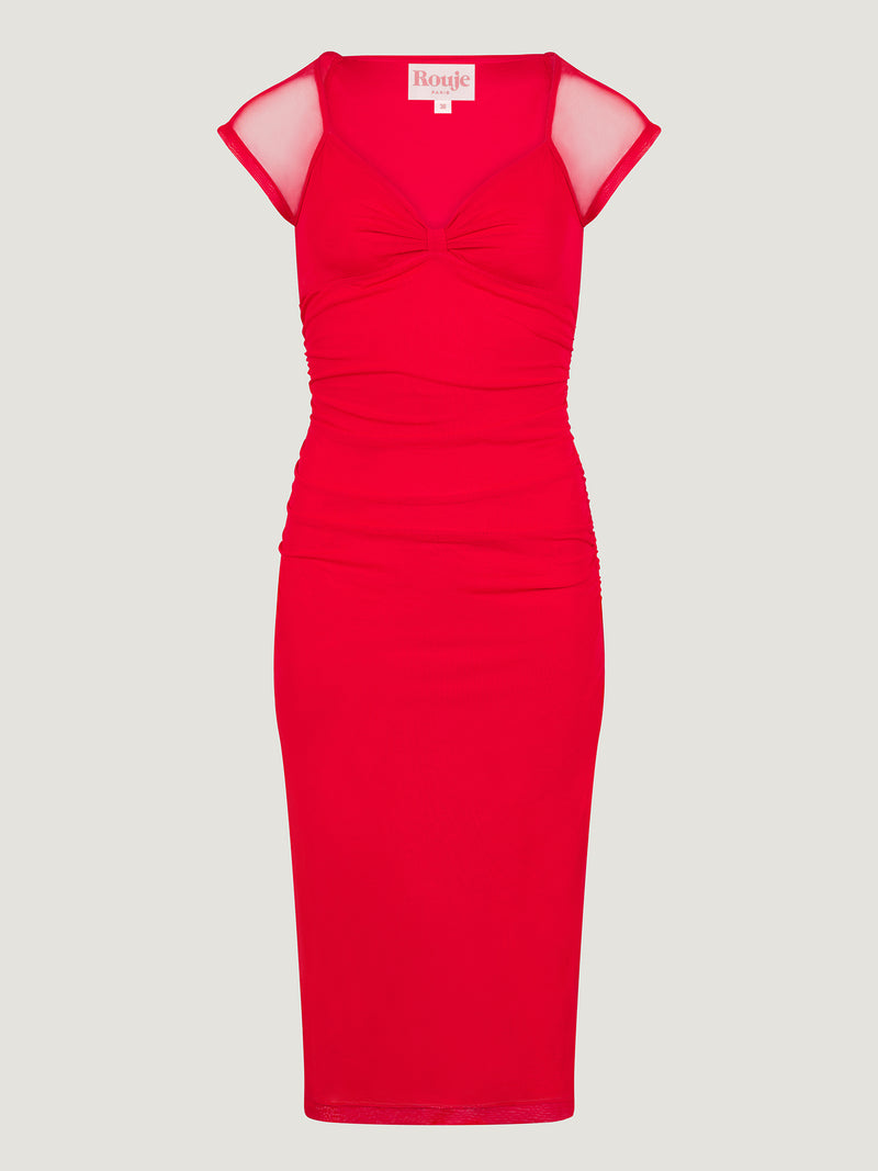 Laly dress, front view on white background.