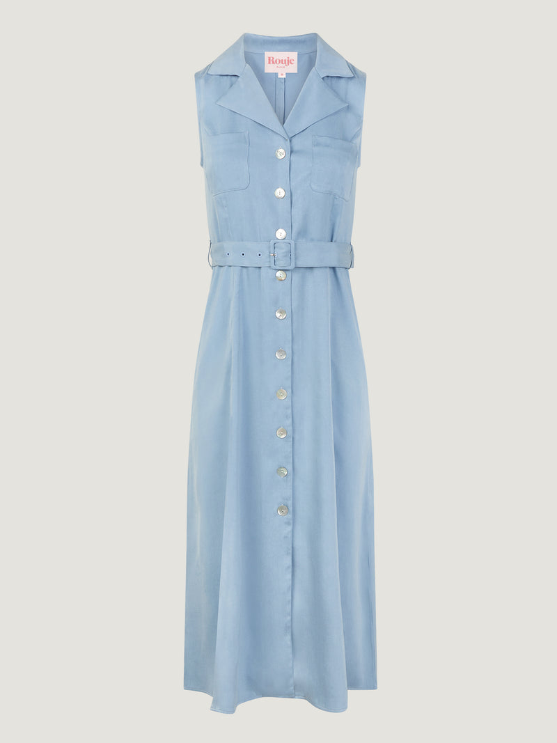 Rouje - Packshot of the Raquel blue dress