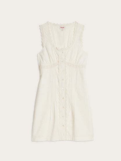 Shonie broderie anglaise corset style short dress, flat packshot