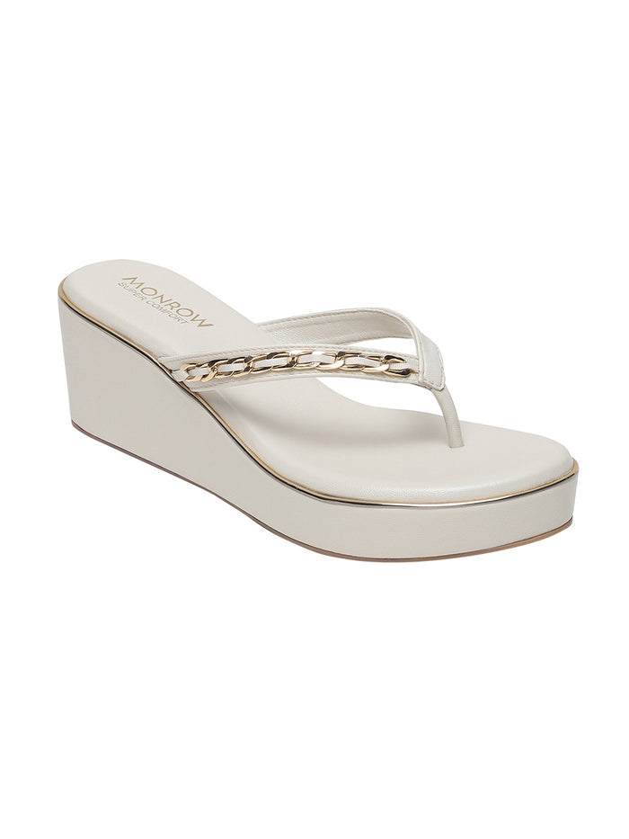 Rosalie Cream Wedge Heels